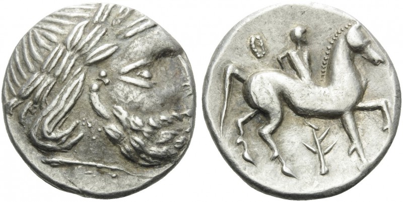 CELTIC, Carpathian region. early 3rd Century BC. Tetradrachm (Silver, 25 mm, 13....