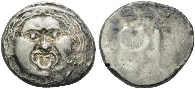 ETRURIA. Populonia . 3rd century BC. 20 Asses (Silver, 21 mm, 8.33 g). Facing he...