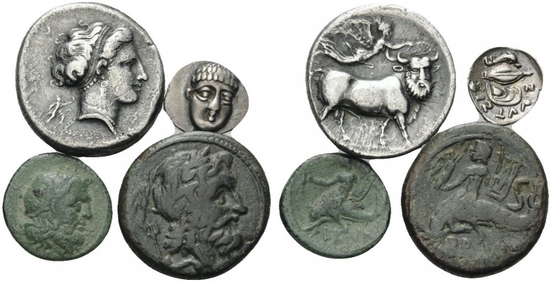 MAGNA GRAECIA, Campania and Calabria. (16.84 g). Four coins from Campania and Ca...