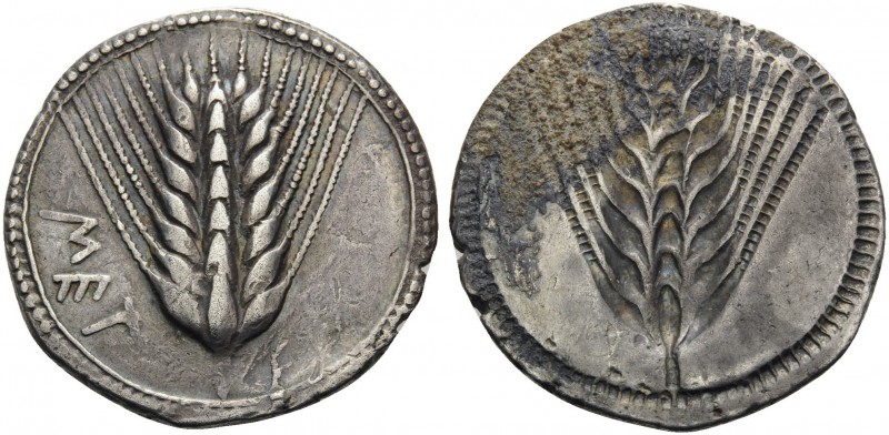 LUCANIA. Metapontum . Circa 540-510 BC. Stater (Silver, 27 mm, 8.15 g, 12 h). ΜΕ...