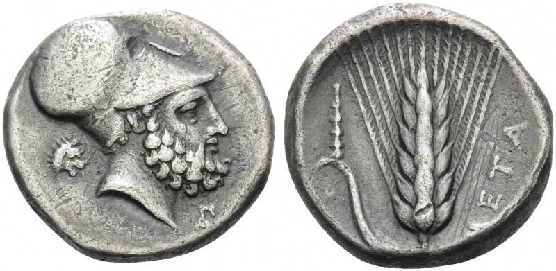 LUCANIA. Metapontum . Circa 340-330 BC. Stater (Silver, 20 mm, 7.66 g, 11 h). He...