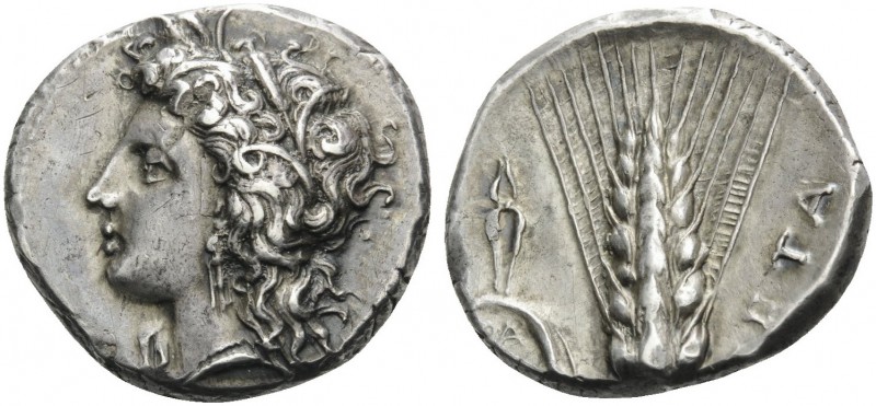 LUCANIA. Metapontum . Circa 330-290 BC. Didrachm or nomos (Silver, 20 mm, 7.88 g...