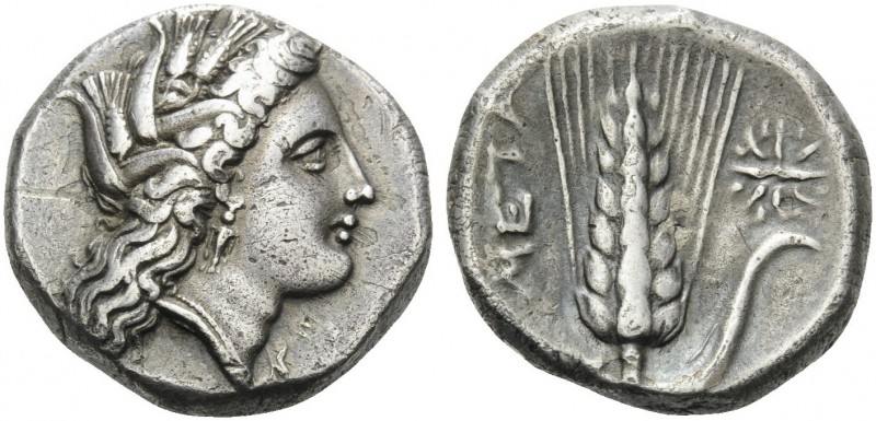 LUCANIA. Metapontum . Circa 330-290 BC. Didrachm or nomos (Silver, 20 mm, 7.67 g...