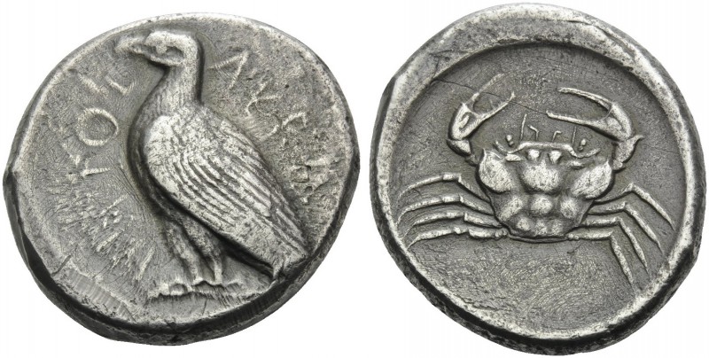 SICILY. Akragas . Circa 465/4-446 BC. Tetradrachm (Silver, 26 mm, 17.06 g, 5 h)....