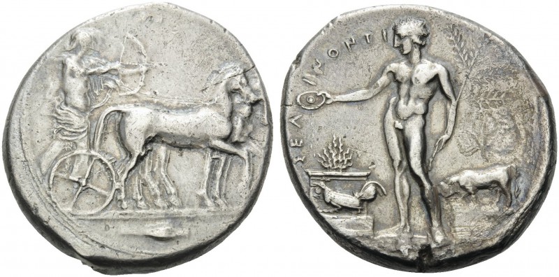 SICILY. Selinos . Circa 455-409 BC. Tetradrachm (Silver, 29 mm, 16.88 g, 1 h). A...