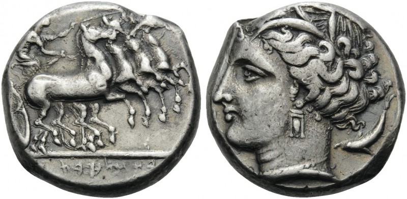 SICILY. Lilybaion (as ‘Cape of Melkart’) . Circa 330-305 BC. Tetradrachm (Silver...