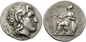 KINGS OF THRACE. Lysimachos, 305-281 BC. Tetradrachm (Silver, 29 mm, 17.09 g, 12 h), Lampsakos, c. 297/6-281 BC. Diademed head of Alexander to right, ...