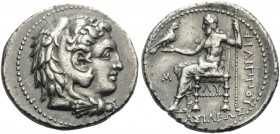KINGS OF MACEDON. Philip III Arrhidaios, 323-317 BC. Tetradrachm (Silver, 28 mm, 17.14 g, 11 h), Babylon, c. 323-318/7. Head of Herakles to right, wea...