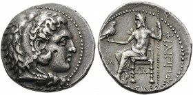 KINGS OF MACEDON. Philip III Arrhidaios, 323-317 BC. Tetradrachm (Silver, 27 mm, 16.95 g, 5 h), Babylon, c. 323-318/7. Head of Herakles to right, wear...