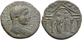 PHOENICIA. Ace-Ptolemais . Elagabalus, 218-222. (Bronze, 25 mm, 8.70 g, 1 h), Year 268 (?) = 220. IMP M AVP ANT[..] Laureate, draped, and cuirassed bu...