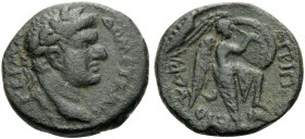 JUDAEA, Herodians. Herod Agrippa II, Circa 60 - 92/100. (Bronze, 18 mm, 4.38 g, 12 h), Caesarea Paneas, year 24 of the second era of Agrippa II = 83/4...