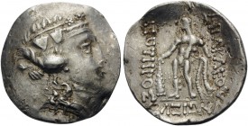 CELTIC, Lower Danube. Geto-Dacians . Mid 1st century BC. Tetradrachm (Silver, 32 mm, 13.46 g, 12 h), imitating the tetradrachms of Thasos. Celticized ...