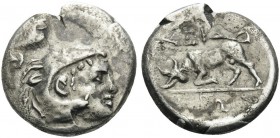 TAURIC CHERSONESOS. Chersonesos . Circa 210-200 BC. Hemidrachm (Silver, 16 mm, 2.77 g, 12 h), Heroid.., magistrate. Head of youthful Herakles to right...