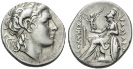 KINGS OF THRACE. Lysimachos, 305-281 BC. Drachm (Silver, 18 mm, 4.28 g, 12 h), Ephesos, c. 294-287 BC. Diademed head of the deified Alexander the Grea...