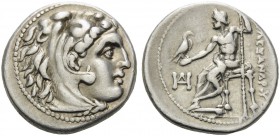 KINGS OF MACEDON. Alexander III ‘the Great’, 336-323 BC. Drachm (Silver, 17 mm, 4.21 g, 1 h), Struck under Philoxenos, Miletos, c. 325-323. Head of He...
