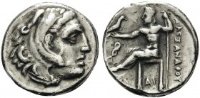 KINGS OF MACEDON. Alexander III ‘the Great’, 336-323 BC. Drachm (Silver, 16 mm, 3.05 g, 12 h), struck under Philip III, Lamsakos, c. 323-317 . Head of...