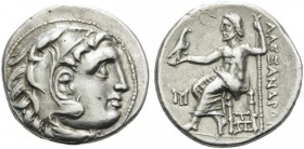 KINGS OF MACEDON. Alexander III ‘the Great’, 336-323 BC. Drachm (Silver, 17 mm, 4.18 g, 1 h), Abydos, c. 310-301. Head of Herakles wearing lion's skin...