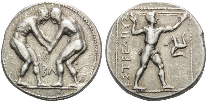 PAMPHYLIA. Aspendos . Circa 380/75-330/25 BC. Stater (Silver, 23 mm, 10.75 g, 12...