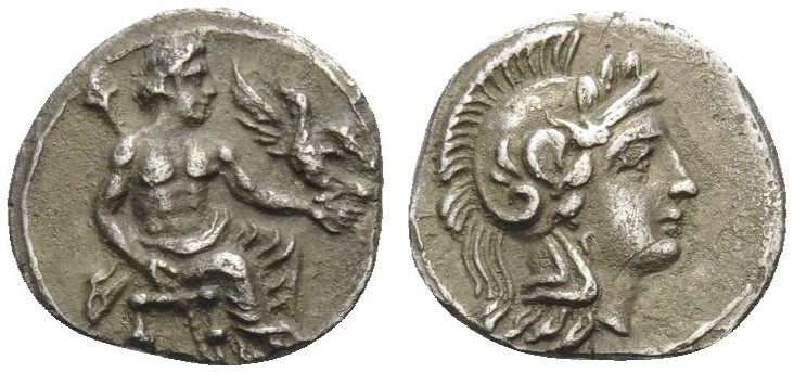 CILICIA. Uncertain . 4th Century BC. Obol (Silver, 10 mm, 0.76 g, 10 h). Baaltar...