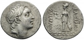 KINGS OF CAPPADOCIA. Ariarathes V Eusebes Philopator, circa 163-130 BC. Drachm (Silver, 17 mm, 3.99 g, 11 h), Eusebeia-Mazaca, year 33 (ΓΛ) = 131/0 BC...