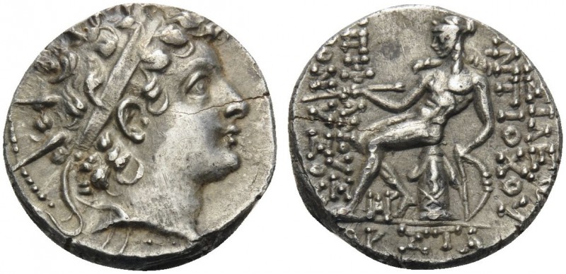 SELEUKID KINGS OF SYRIA. Antiochos VI Epiphanes Dionysos, 144-142 BC. Drachm (Si...