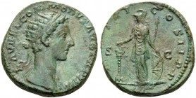 Commodus, 177-192. Dupondius (Bronze, 22 mm, 11.17 g, 11 h), Struck under Marcus Aurelius, Rome, 179. L AVREL COMMODVS AVG TR P IIII Radiate head of C...