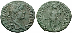 THRACE. Anchialus . Caracalla, 198-217. (Bronze, 26 mm, 11.92 g, 6 h). AYT M AYPHΛ ANTΩNEINO-C Laureate bust of Caracalla to right. Rev. OYΛΠIANΩN AΓX...