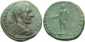 THRACE. Nicopolis ad Istrum. Macrinus, 217-218. (Bronze, 26 mm, 10.42 g, 7 h), Statius Longinus. AYT K M OPEΛΛI CEY MAKPEINOC Laureate draped and cuir...
