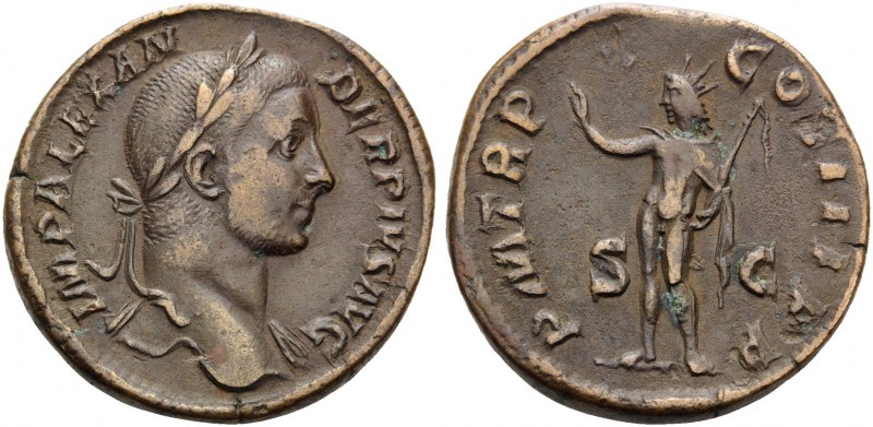 Severus Alexander, 222-235. Sestertius (Orichalcum, 30 mm, 18.95 g, 12 h), Rome,...
