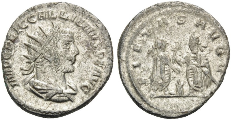 Gallienus, 253-268. Antoninianus (Silver, 21 mm, 3.96 g, 10 h), Samosata, 256-26...