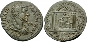 PHRYGIA. Prymnessus . Gallienus, 253-268. (Bronze, 34 mm, 15.19 g). AYT KAI Π ΛΙK ΓΑΛΛΗΝΟC /C-EB Laureate draped and cuirassed bust of Gallienus to ri...