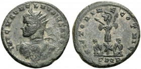Claudius II Gothicus, 268-270. Antoninianus (Billon, 20 mm, 4.39 g, 11 h), Cyzicus. IMP C M AVR CLAVDIVS AVG Radiate bust of Claudius to left, seen fr...