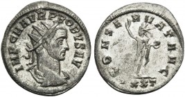 Probus, 276-282. Antoninianus (Billon, 22 mm, 3.62 g, 11 h), Ticinum, 276. IMP C M AVR PROBVS AVG Radiate and draped bust of Probus to right . Rev. CO...
