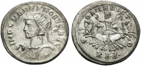 Probus, 276-282. Antoninianus (Billon, 18 mm, 4.05 g, 12 h), Serdica, 277. IMP C M AVR PROBVS AVG Radiate, cuirassed and helmeted bust of Probus to le...