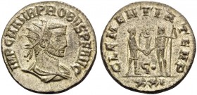 Probus, 276-282. Antoninianus (Billon, 19.5 mm, 3.84 g, 6 h), Antioch, 6th officina, 280. IMP C M AVR PROBVS P F AVG Radiate, draped, and cuirassed bu...