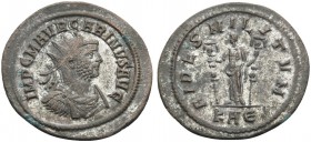 Carinus, 283-285. Antoninianus (Billon, 14 mm, 4.09 g, 12 h), Rome, 283. IMP C M AVR CARINVS AVG Radiate, draped, and cuirassed bust of Carinus to rig...