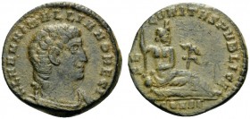 Hannibalianus, Rex Regum, 335-337. (Bronze, 15 mm, 2.13 g, 12 h), Constantinople, 336-337 AD. FL HANNIBALLIANO REGI Draped and cuirassed bust of Hanni...