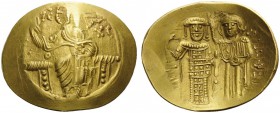 John III Ducas (Vatatzes), emperor of Nicaea, 1222-1254. Hyperpyron (Gold, 26 mm, 4.31 g, 6 h), Magnesia, 1232-1254 (?). IC - XC Christ enthroned faci...