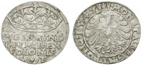 POLAND, Monarchs. Sigismund I the Old, 1506-1548. Grosso (Silver, 22 mm, 1.70 g, 1 h), dated 1547. Crown over SIGISMVND PRIM REX POLONI in three lines...