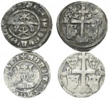 HUNGARY. (Silver, 2.50 g). Lot of 2 different Medieval Hungarian silver denars. Very fine (2).