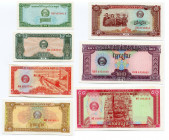 Cambodia Lot of 7 Banknotes 1979
0,1 - 50 Riels; UNC