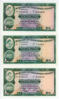 Hong Kong 3 x 10 Dollars 1975 - 1983
P# 182g; 182h; 182j; VF-AUNC