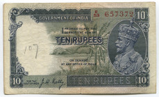 India British Administration 10 Rupees 1928 - 1935 (ND) Rare
P# 16b; № R53-657372; Crispy; VF-XF
