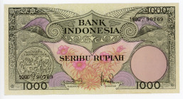 Indonesia 1000 Rupiah 1859
P# 71b; # 1000 DZ/1 90769; XF