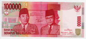 Indonesia 100000 Rupiah 2004
P# 146a; # EAN48044; Rare Year; UNC