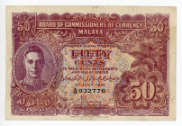 Malaya 50 Cents 1945 (1941)
P# 10a; VF