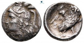 Calabria. Tarentum circa 280-272 BC. Drachm AR