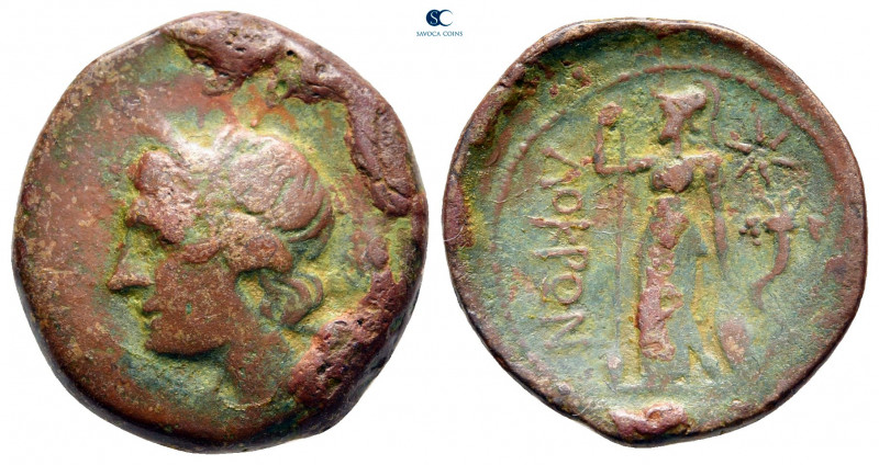 Bruttium. Lokroi Epizephyrioi circa 287-278 BC. 
Bronze Æ

20 mm, 5,22 g

...