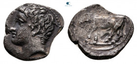 Sicily. Panormos as Ziz circa 400-380 BC. Litra AR