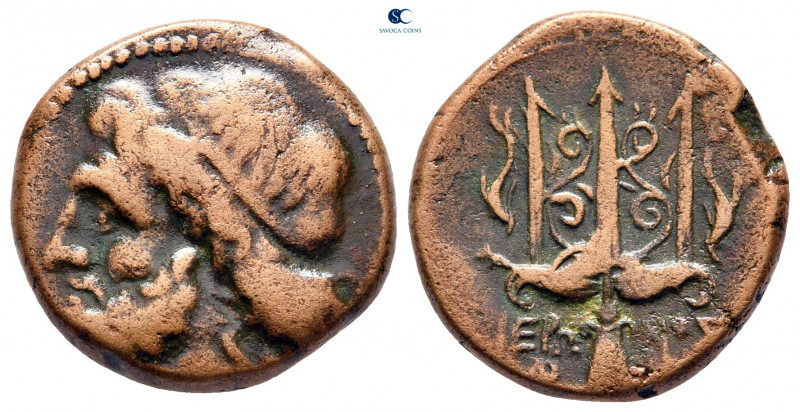 Sicily. Syracuse. Hieron II 275-215 BC. 
Bronze Æ

17 mm, 6,36 g



very ...